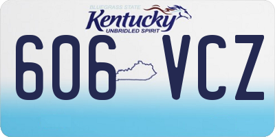 KY license plate 606VCZ