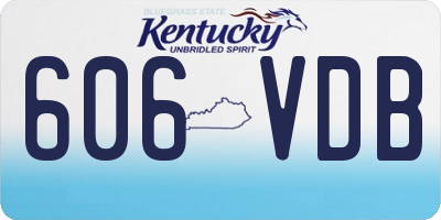 KY license plate 606VDB