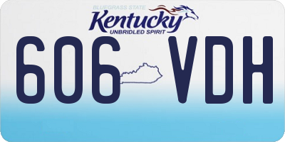 KY license plate 606VDH
