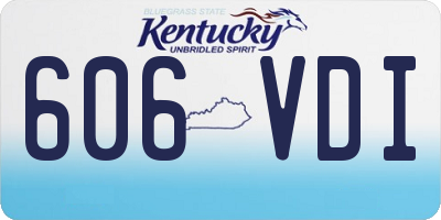 KY license plate 606VDI