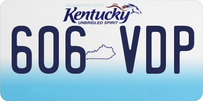 KY license plate 606VDP