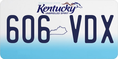 KY license plate 606VDX