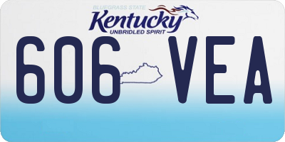 KY license plate 606VEA