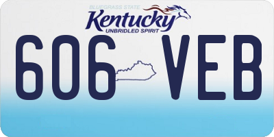 KY license plate 606VEB