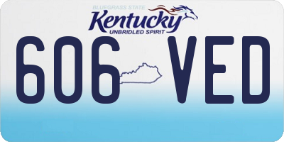 KY license plate 606VED