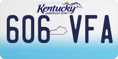 KY license plate 606VFA