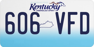 KY license plate 606VFD
