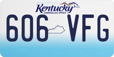 KY license plate 606VFG