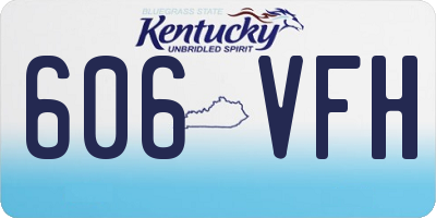 KY license plate 606VFH