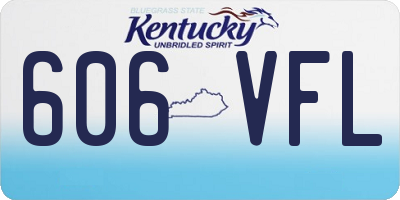 KY license plate 606VFL