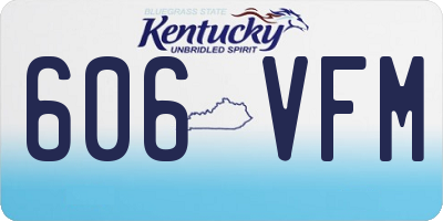 KY license plate 606VFM