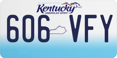 KY license plate 606VFY