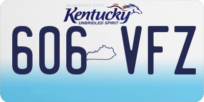 KY license plate 606VFZ