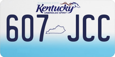 KY license plate 607JCC
