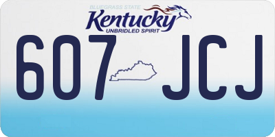 KY license plate 607JCJ