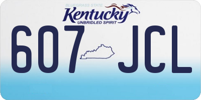 KY license plate 607JCL