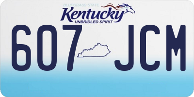 KY license plate 607JCM
