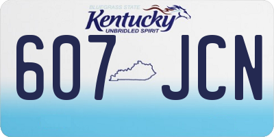 KY license plate 607JCN