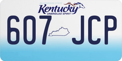 KY license plate 607JCP