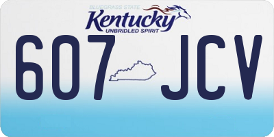 KY license plate 607JCV