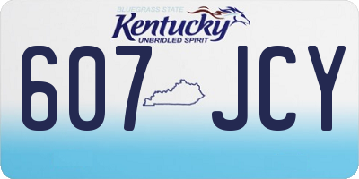 KY license plate 607JCY