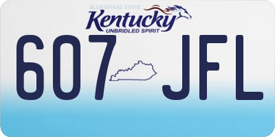 KY license plate 607JFL