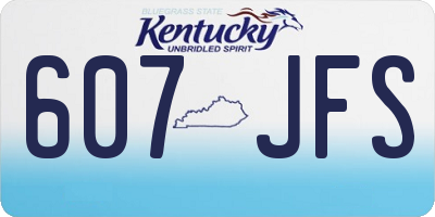 KY license plate 607JFS