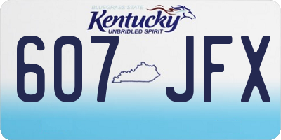 KY license plate 607JFX