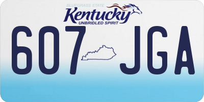 KY license plate 607JGA
