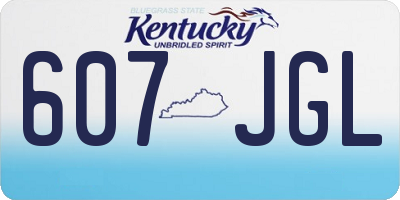 KY license plate 607JGL