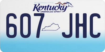 KY license plate 607JHC