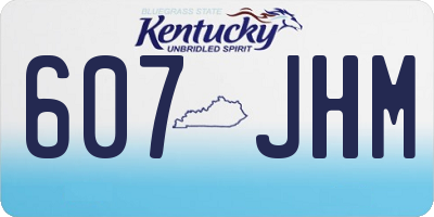 KY license plate 607JHM