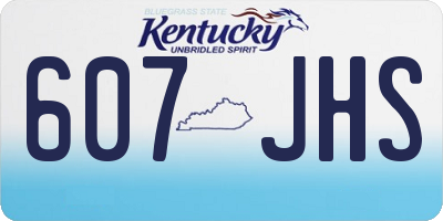 KY license plate 607JHS