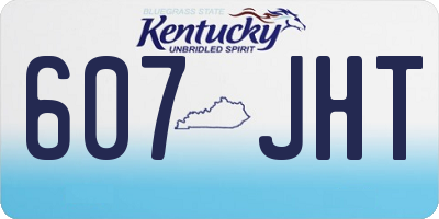 KY license plate 607JHT