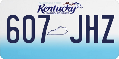 KY license plate 607JHZ