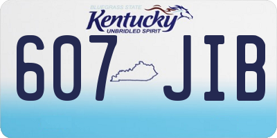 KY license plate 607JIB
