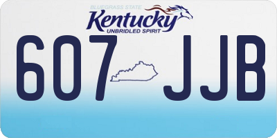 KY license plate 607JJB