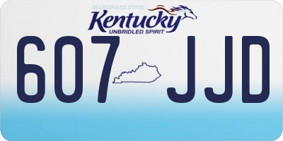 KY license plate 607JJD