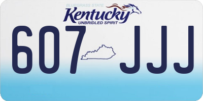 KY license plate 607JJJ