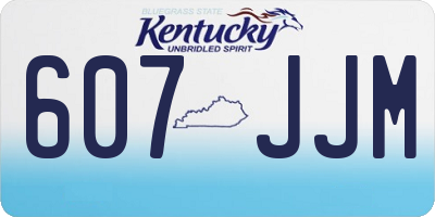 KY license plate 607JJM