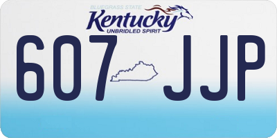 KY license plate 607JJP
