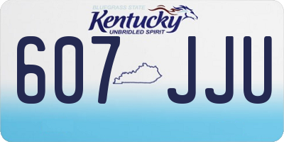 KY license plate 607JJU