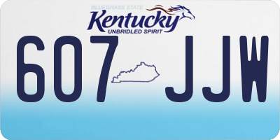 KY license plate 607JJW