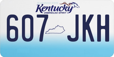 KY license plate 607JKH