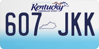 KY license plate 607JKK