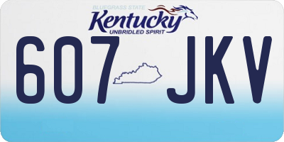 KY license plate 607JKV