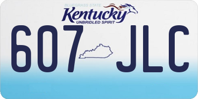 KY license plate 607JLC