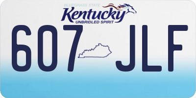 KY license plate 607JLF