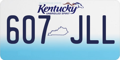 KY license plate 607JLL