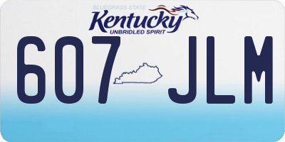 KY license plate 607JLM